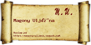 Magony Uljána névjegykártya
